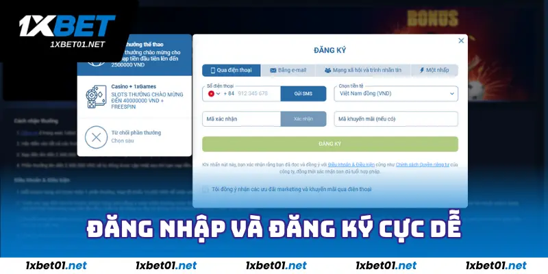 Đăng nhập và đăng ký cực dễ